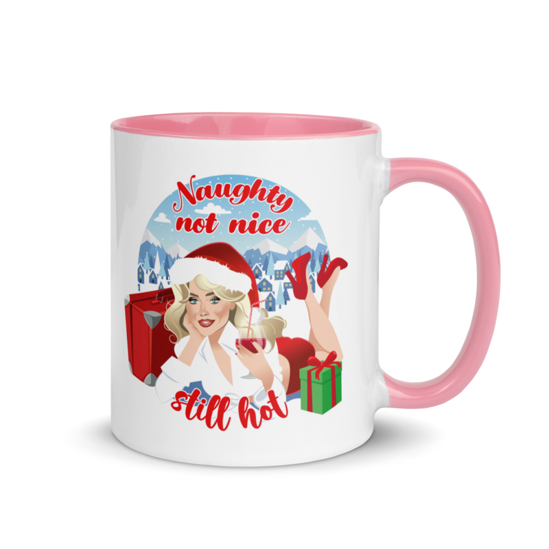 Naughty Not Nice (Mug) - Pink