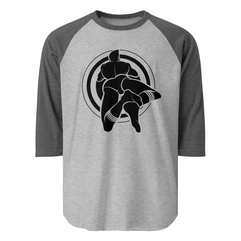 Bullseye (Raglan) - Heather Grey/Heather Charcoal