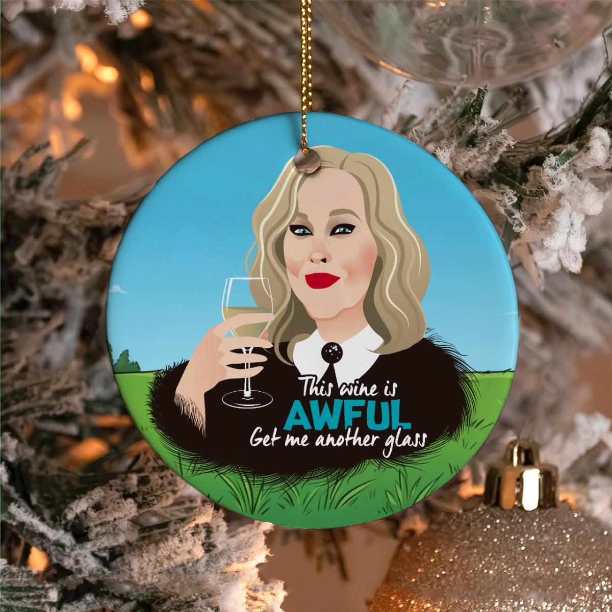 Awful Wine (Ceramic Holiday Keepsake)-Ceramic Holiday Keepsake-Swish Embassy