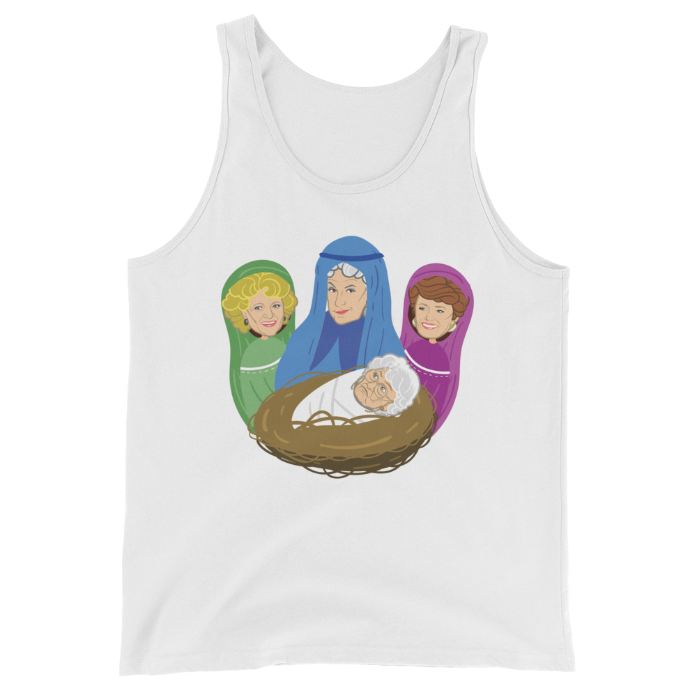 Birth of Cheesecake (Tank Top)-Christmas Tank Tops-Swish Embassy