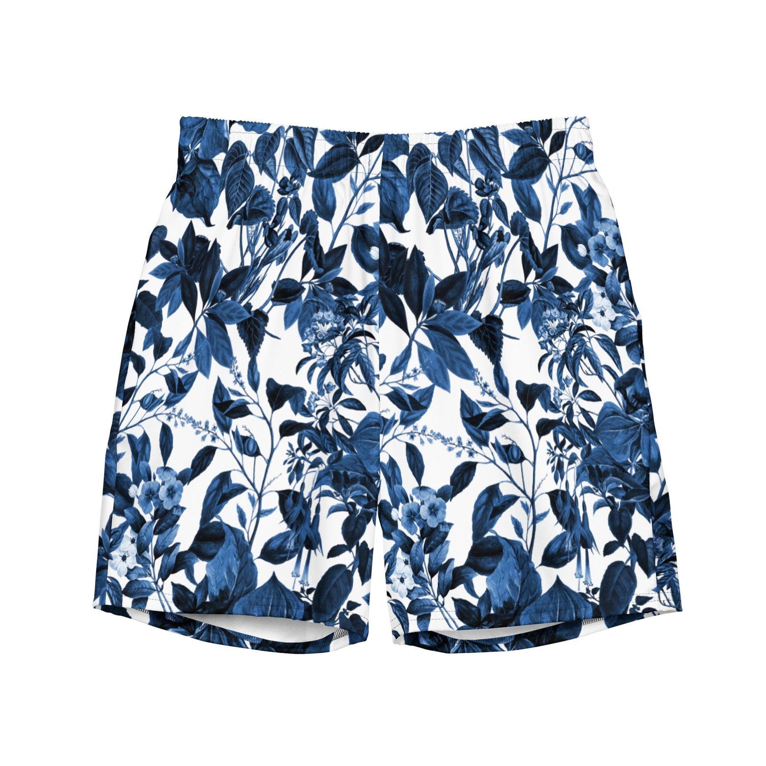 Blue Botanical (Swim Trunks)-Swim Trunks-Swish Embassy