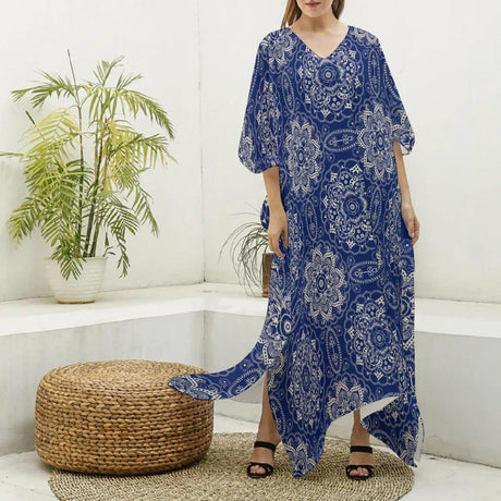 Blue Mendala (Kaftan)-Kaftan-Swish Embassy