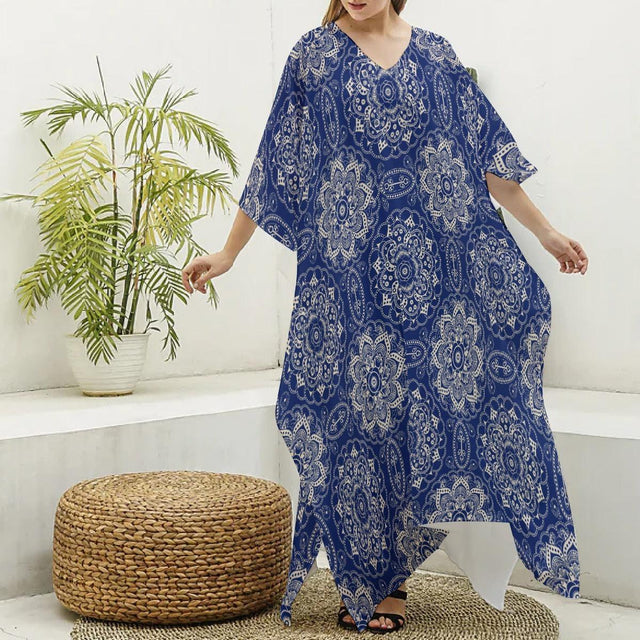 Blue Mendala (Kaftan)-Kaftan-Swish Embassy