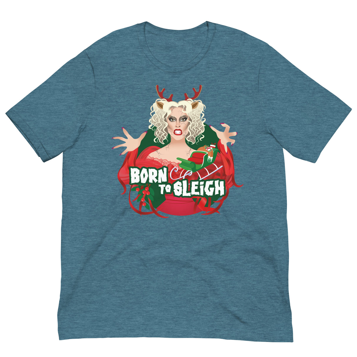 Born to Sleigh-Christmas T-Shirts-Swish Embassy