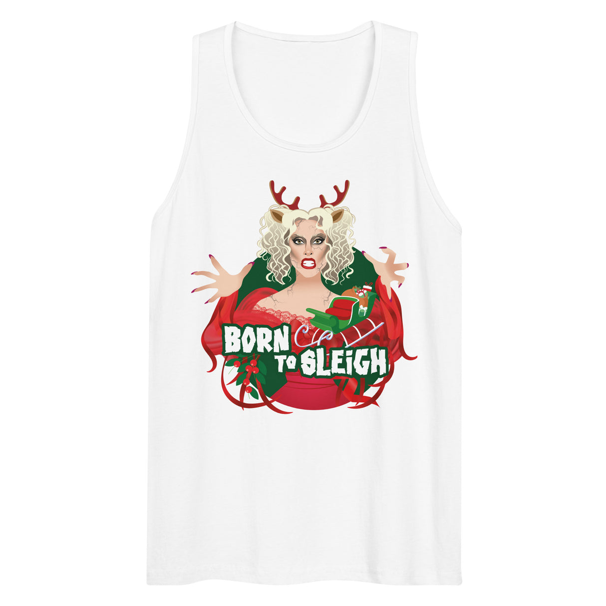 Born to Sleigh (Tank top)-Tank Top-Swish Embassy