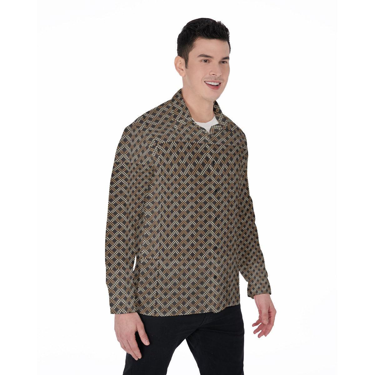 Chevron (Long Sleeve Button Shirt)-Long Sleeve Button Shirts-Swish Embassy