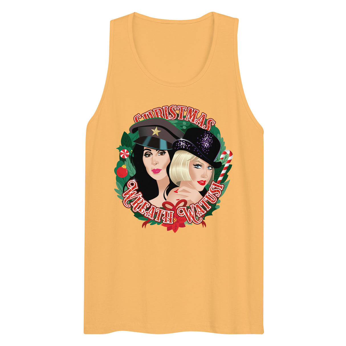Christmas Wreath Watusi (Tank top)-Tank Top-Swish Embassy