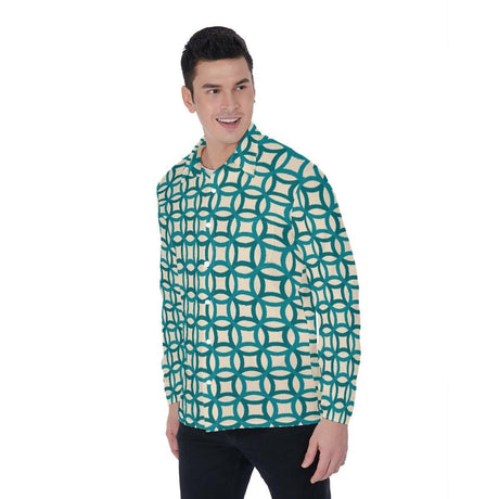 Circles (Long Sleeve Button Shirt)-Long Sleeve Button Shirts-Swish Embassy