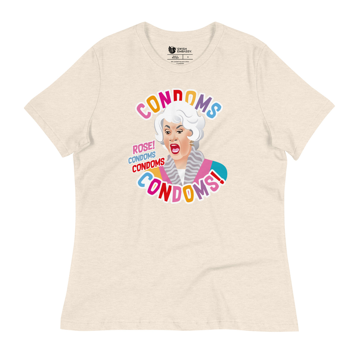 Condoms! (Women's Relaxed T-Shirt)-Women's T-Shirts-Swish Embassy