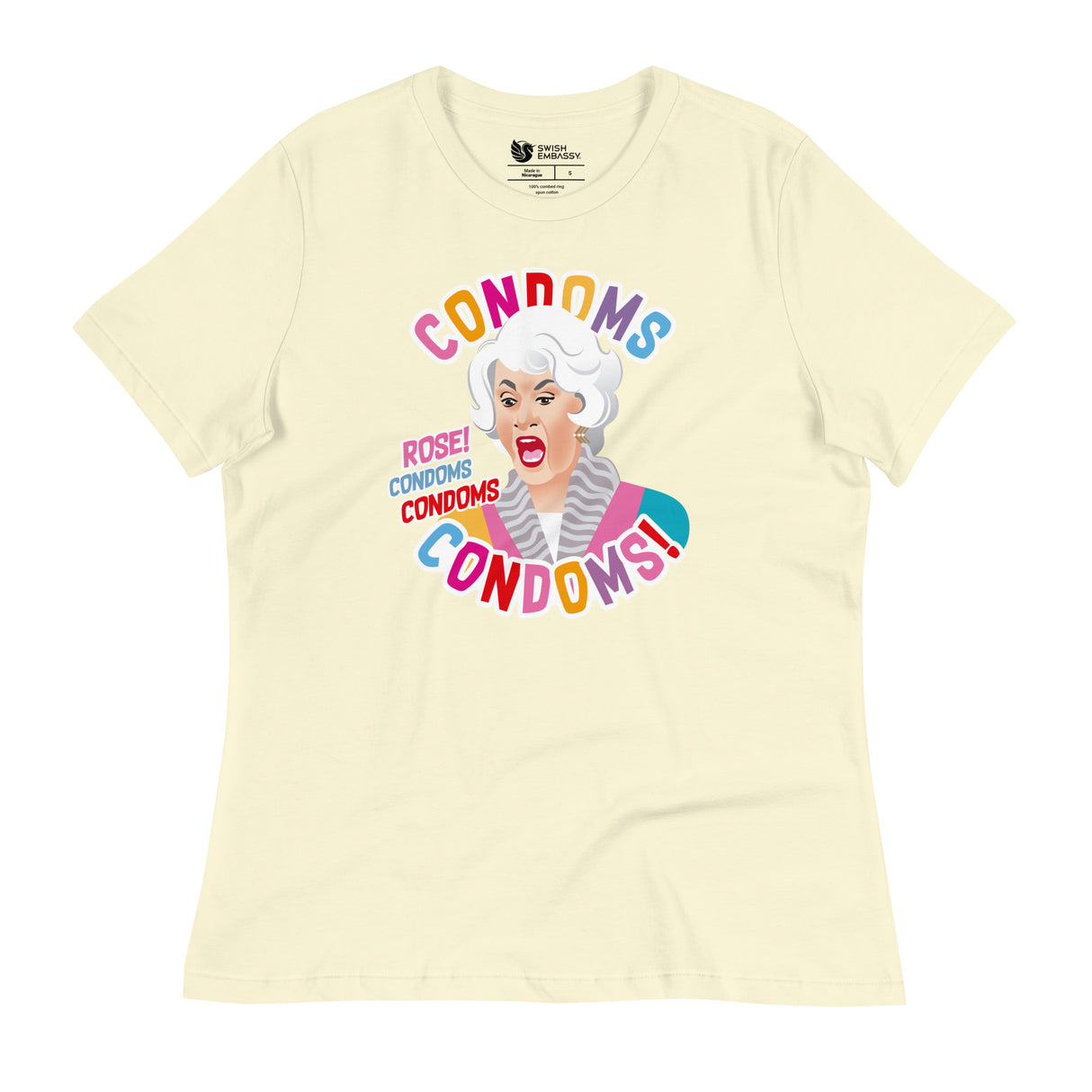 Condoms! (Women's Relaxed T-Shirt)-Women's T-Shirts-Swish Embassy