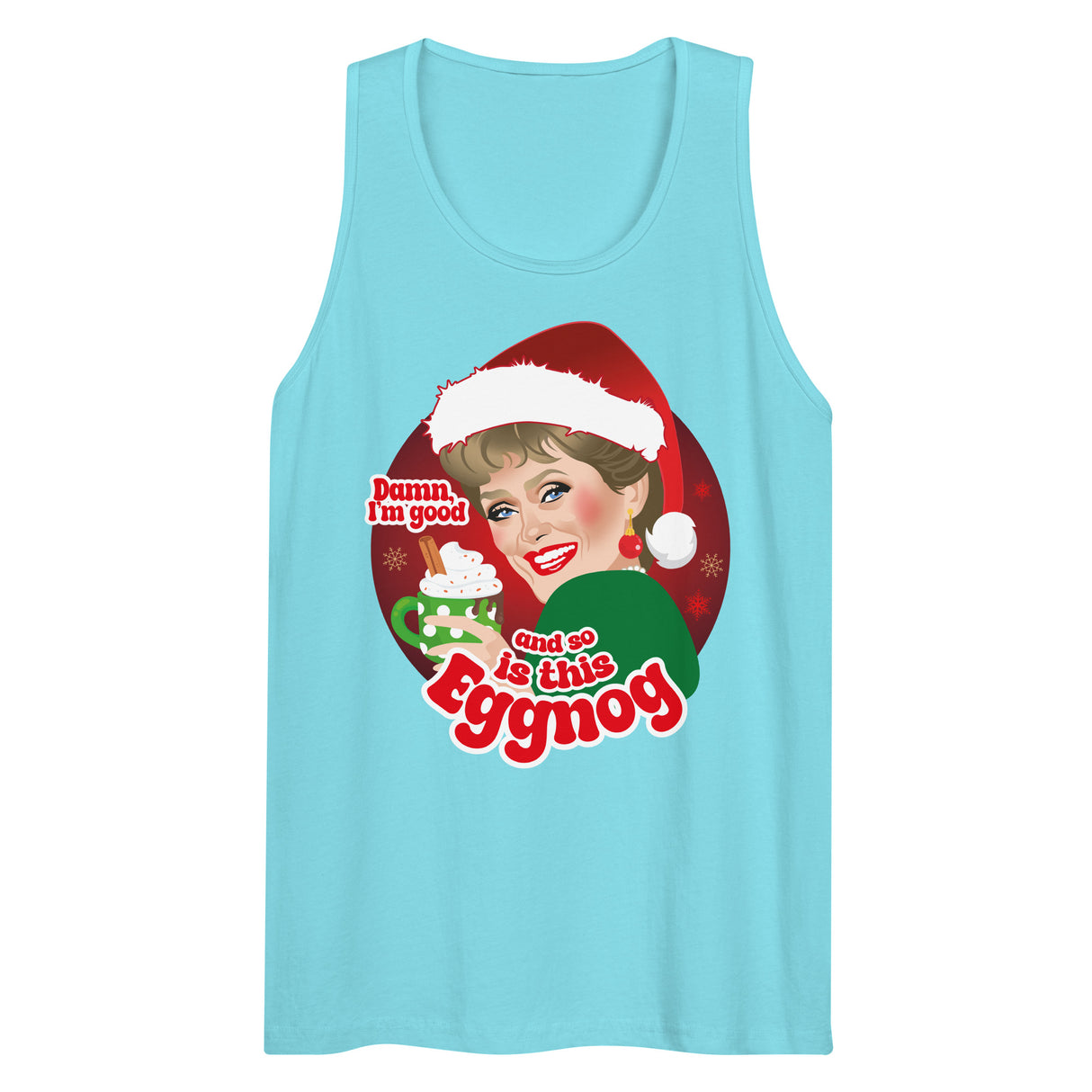 Damn Eggnog (Tank top)-Christmas Tank Tops-Swish Embassy