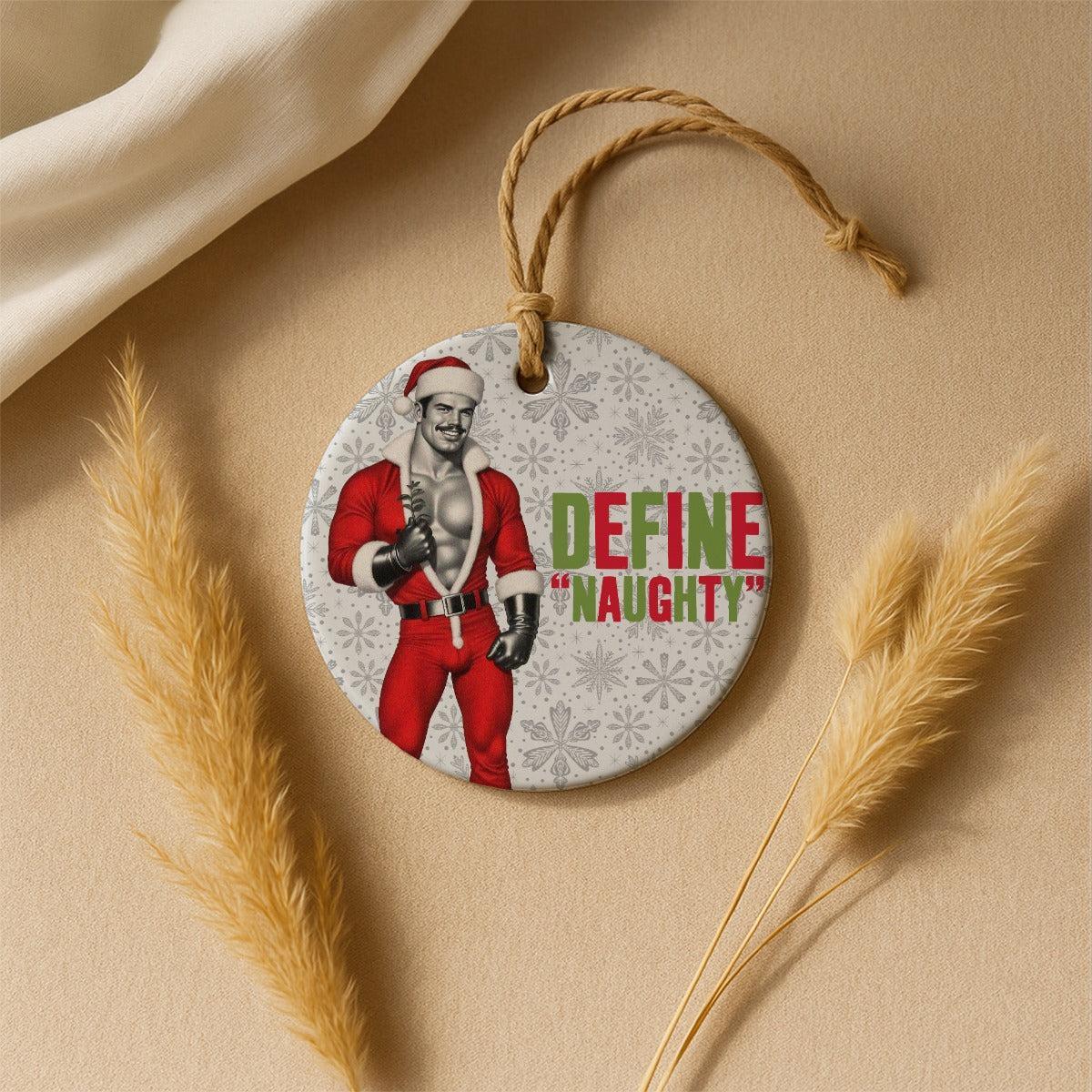 Define Naughty (Ceramic Holiday Keepsake)-Ceramic Holiday Keepsake-Swish Embassy