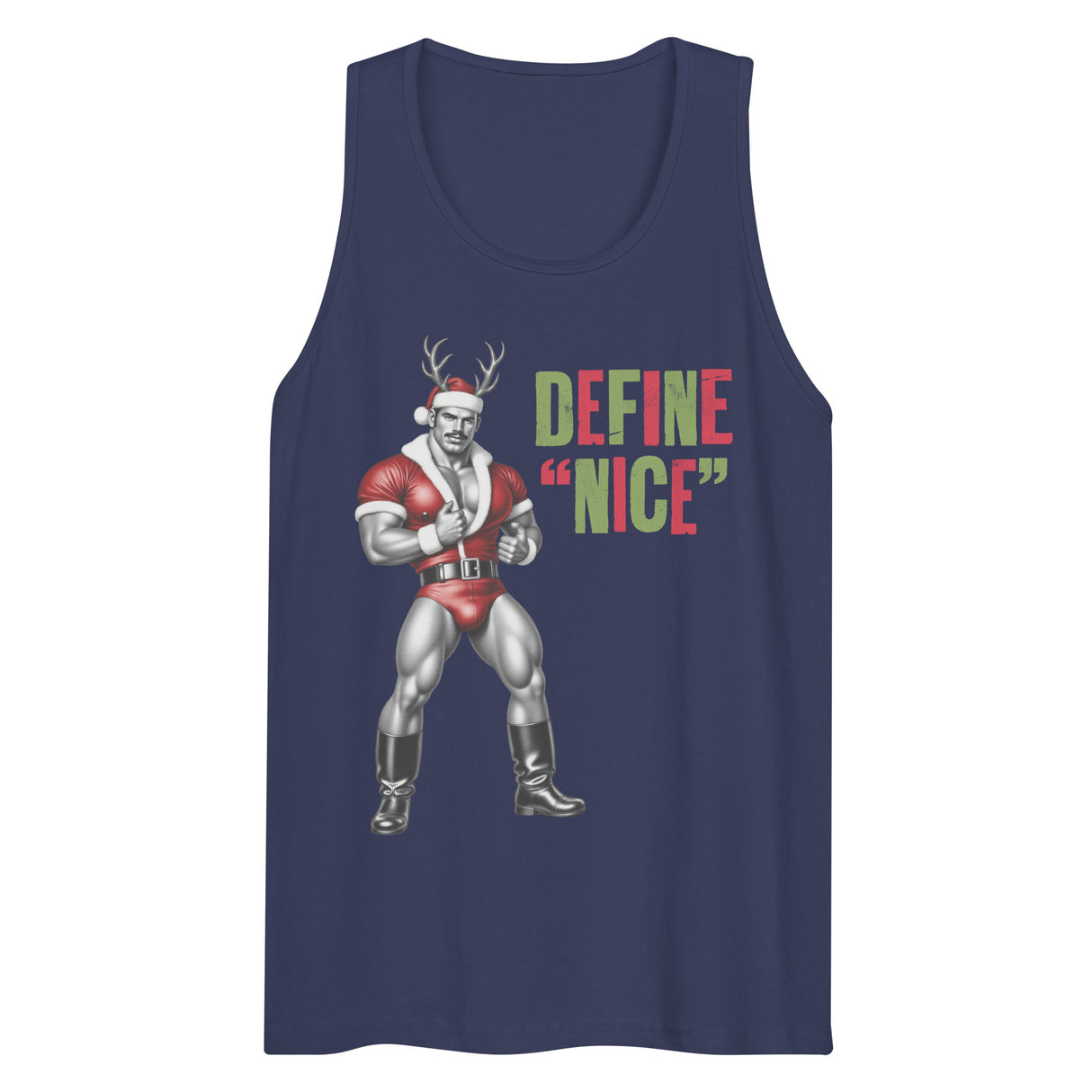 Define Nice (Tank top)-Christmas Tank Tops-Swish Embassy