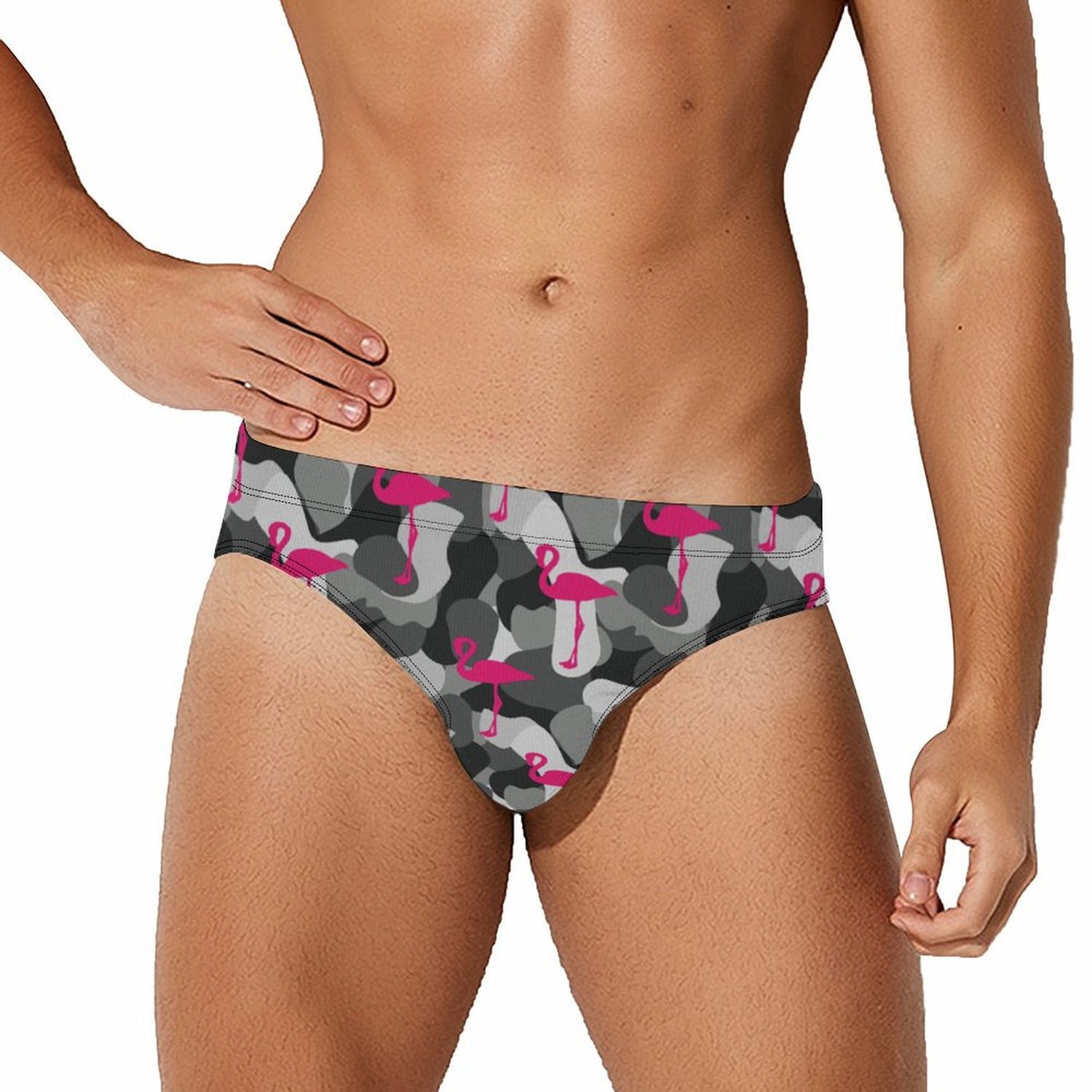 Design Flamingo (Swim Briefs)-Swim Briefs-Swish Embassy