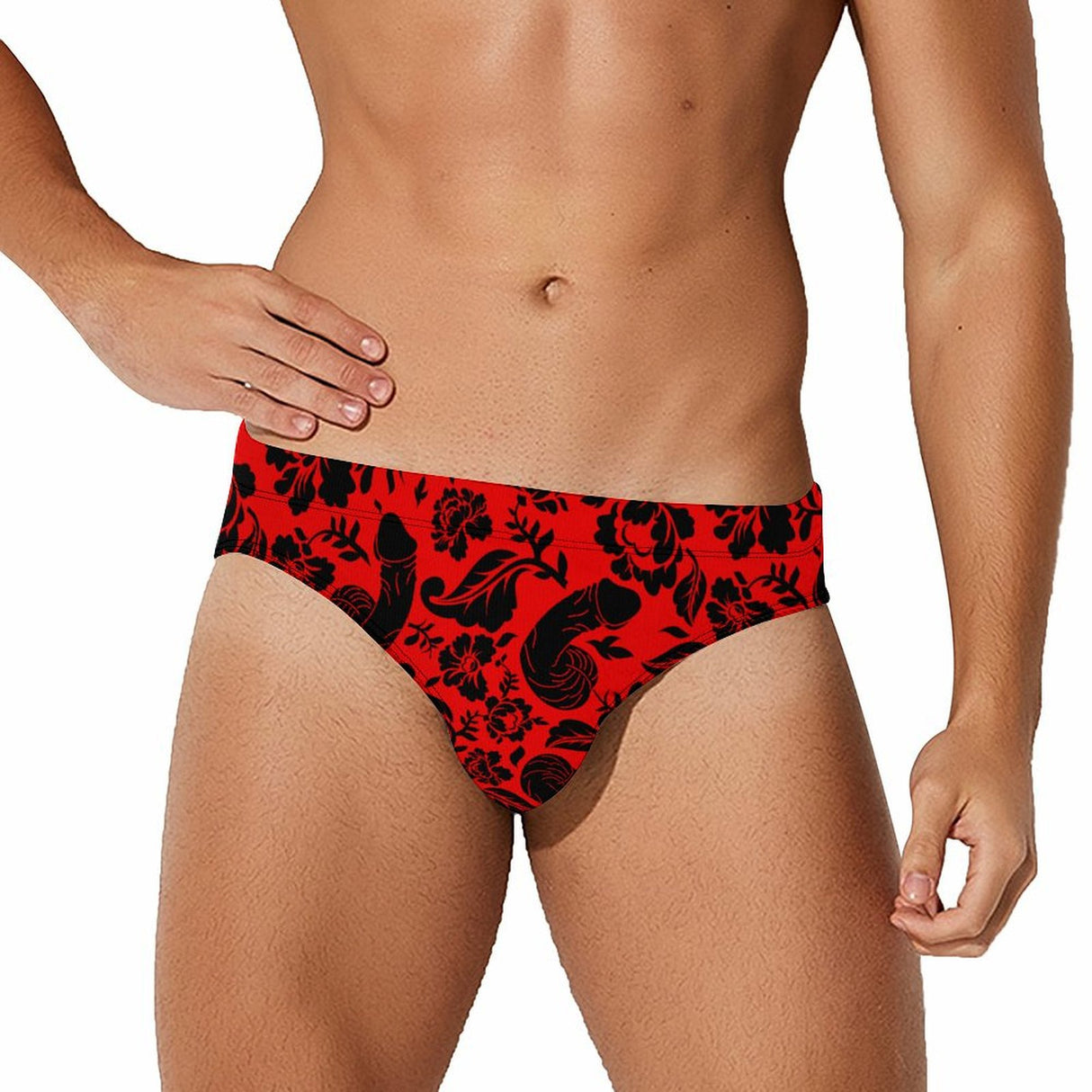 Floral Pecker (Swim Briefs)-Swim Briefs-Swish Embassy