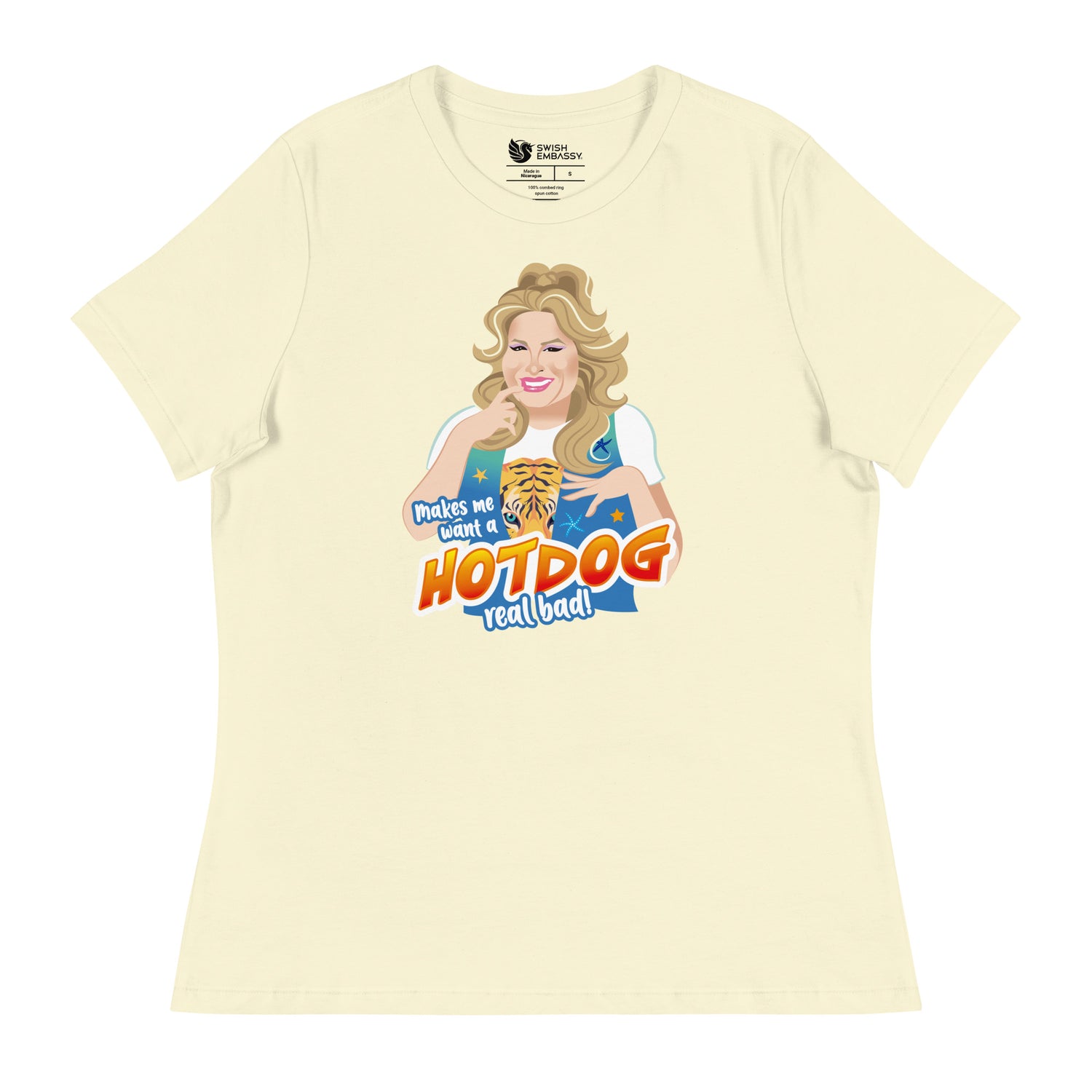 Hot Dog (Women's Relaxed T-Shirt)-Women's T-Shirts-Swish Embassy
