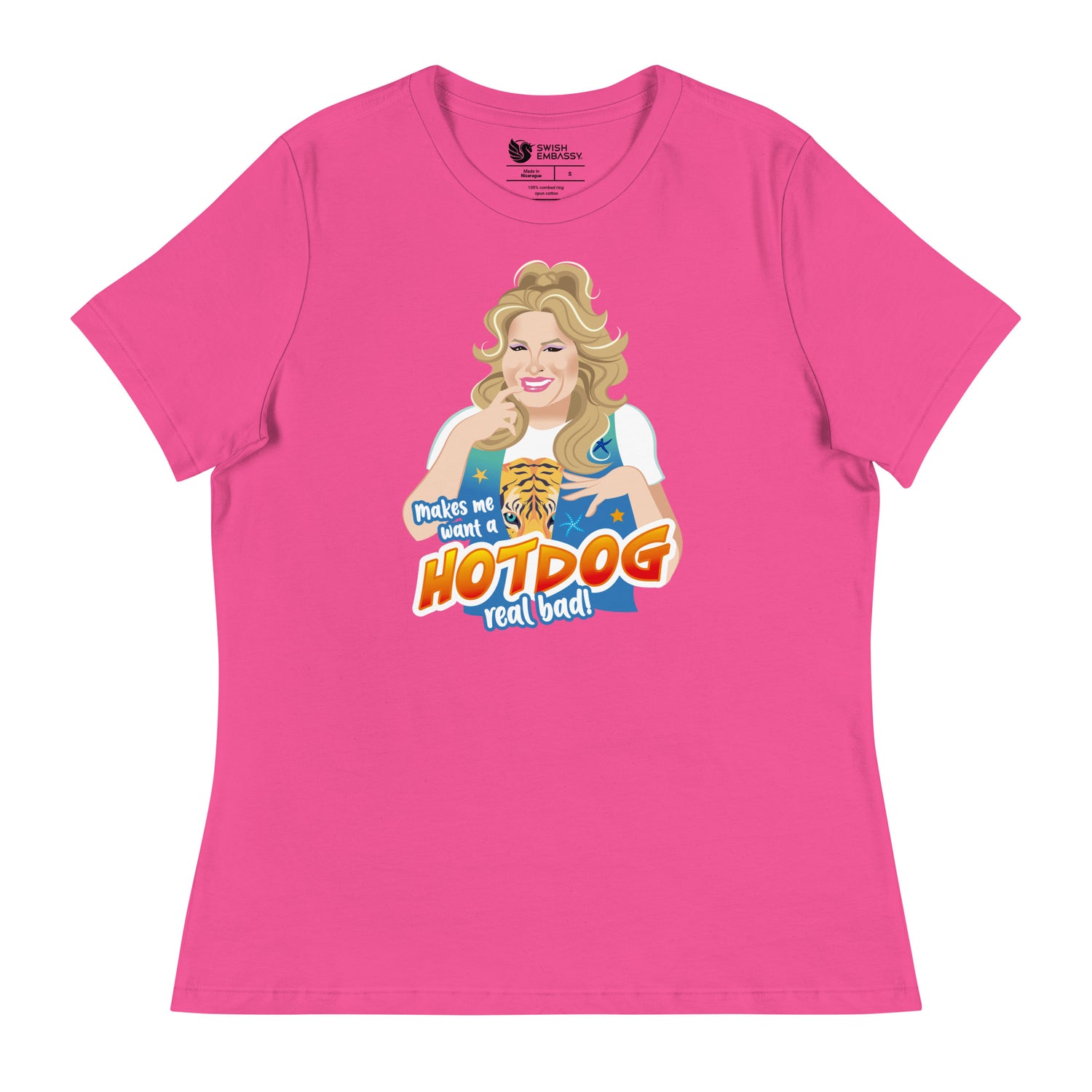 Hot Dog (Women's Relaxed T-Shirt)-Women's T-Shirts-Swish Embassy