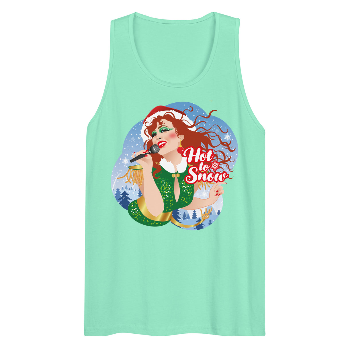 Hot To Snow (Tank top)-Christmas Tank Tops-Swish Embassy