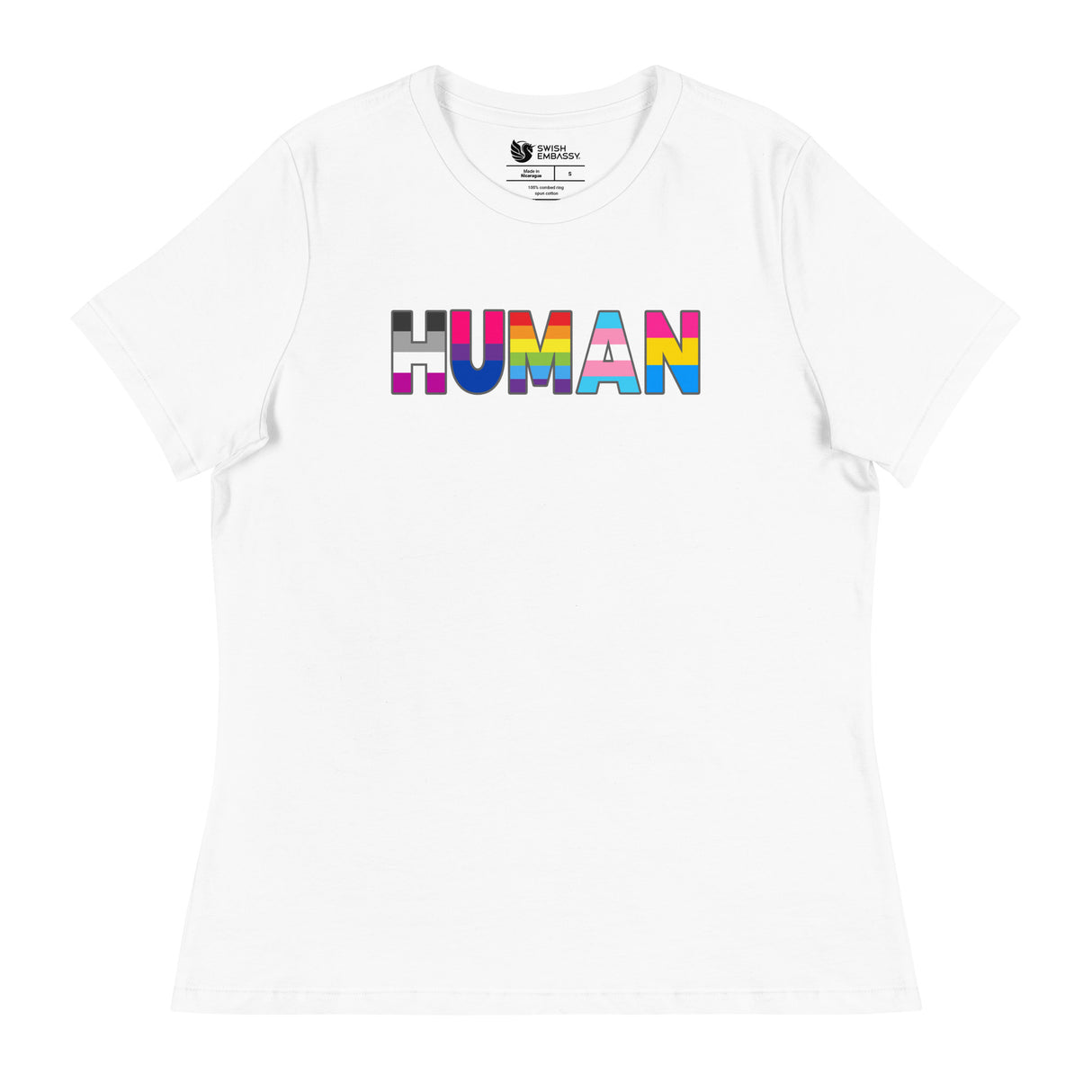 Human (Women's Relaxed T-Shirt)-Women's T-Shirts-Swish Embassy