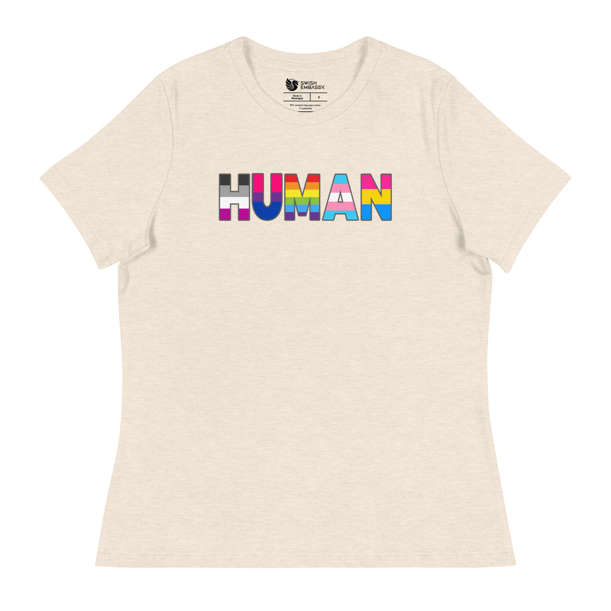 Human (Women's Relaxed T-Shirt)-Women's T-Shirts-Swish Embassy