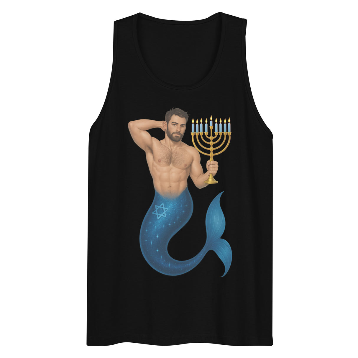 Mermenorah (Tank top)-Tank Top-Swish Embassy