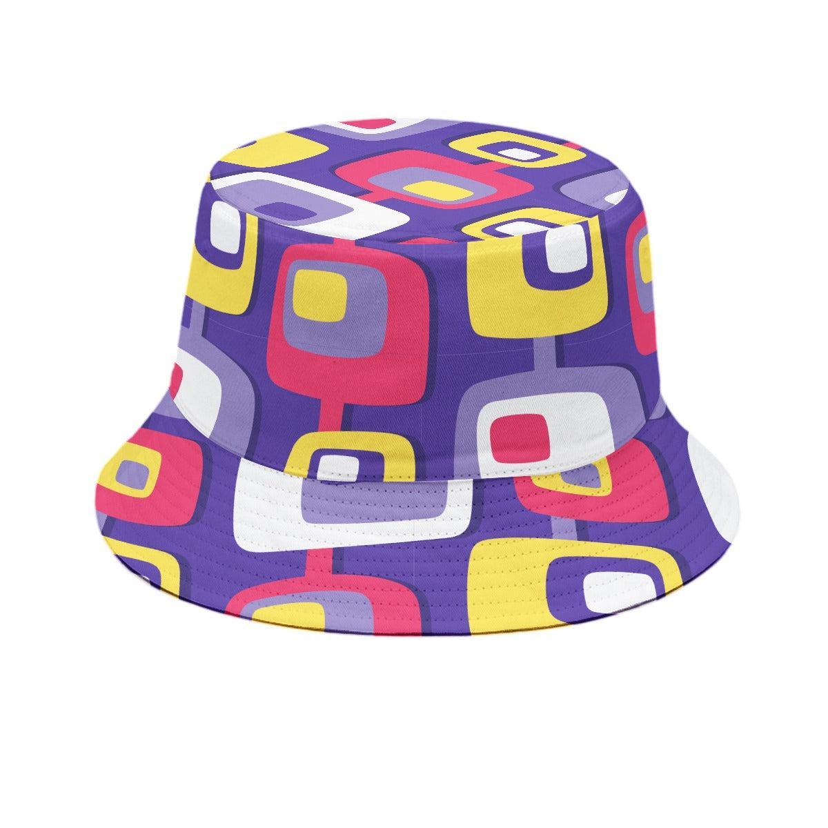 Mid-Century Purple (Allover Bucket Hat)-Allover Bucket Hat-Swish Embassy