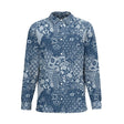 Patchwork Zen (Cotton Long Sleeve Shirt)-Cotton Long Sleeve Button Shirt-Swish Embassy