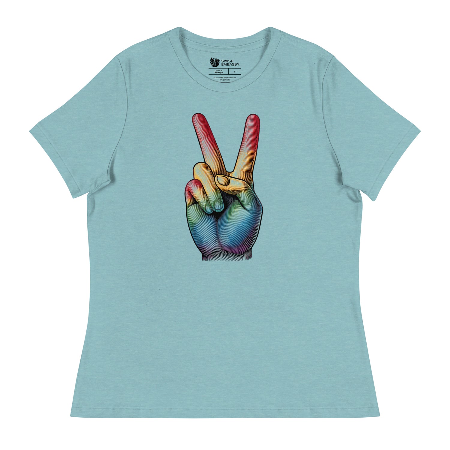 Peace and Pride (Women's Relaxed T-Shirt)-Women's T-Shirts-Swish Embassy