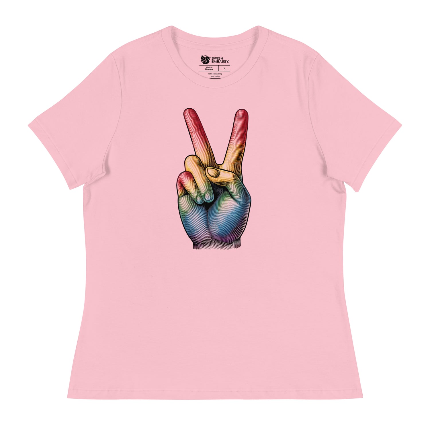 Peace and Pride (Women's Relaxed T-Shirt)-Women's T-Shirts-Swish Embassy