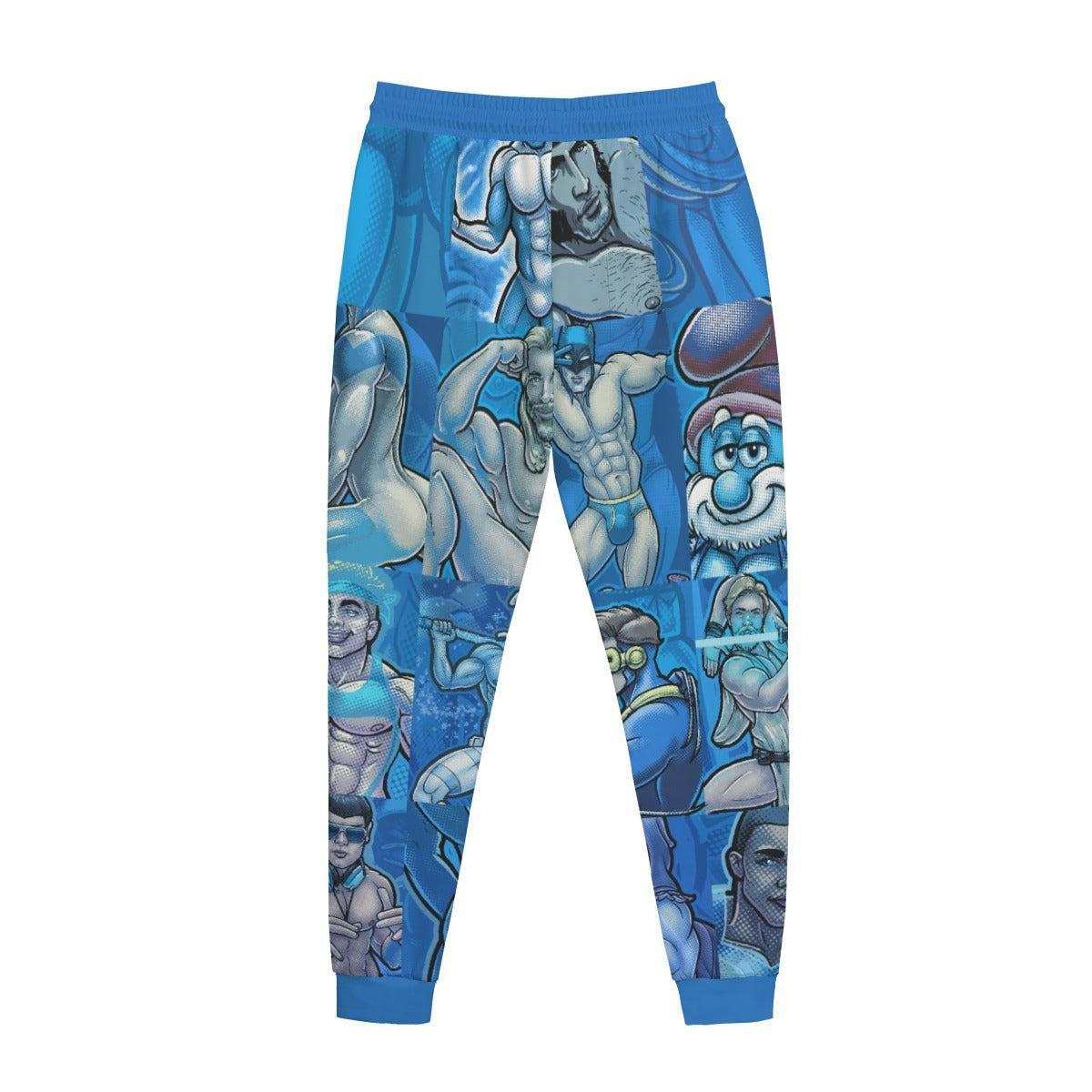 Pop Boys Blue (AOP Sweatpants)-AOP Sweatpants-Swish Embassy