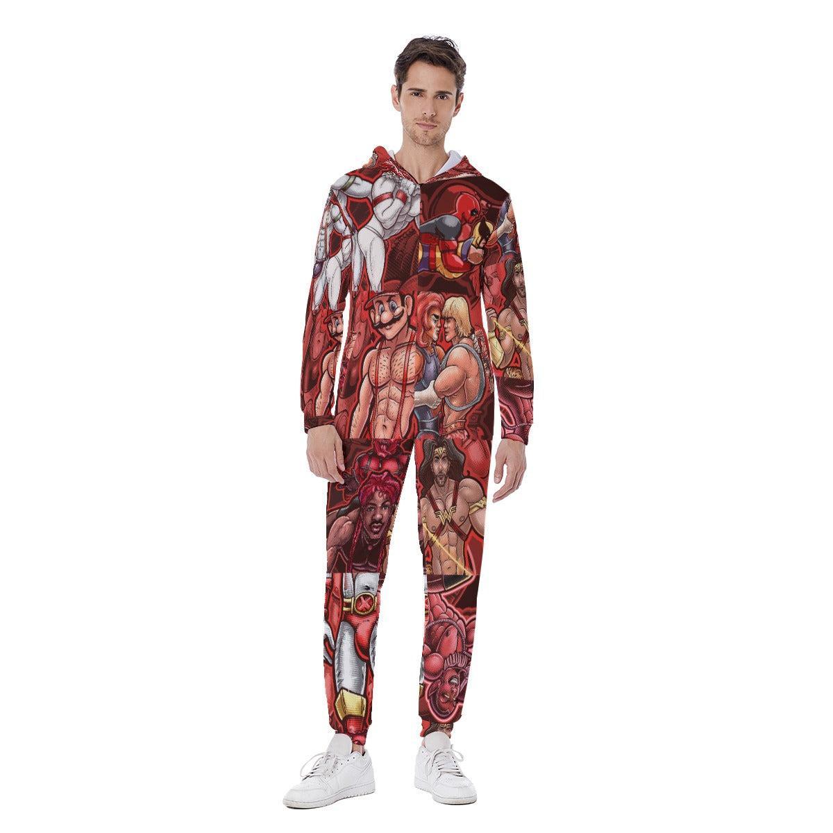 Pop Boys Red (AOP Union Suit)-AOP Union Suit-Swish Embassy