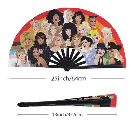 Pride Divas (Folding Clack Fan)-Folding Fans-Swish Embassy