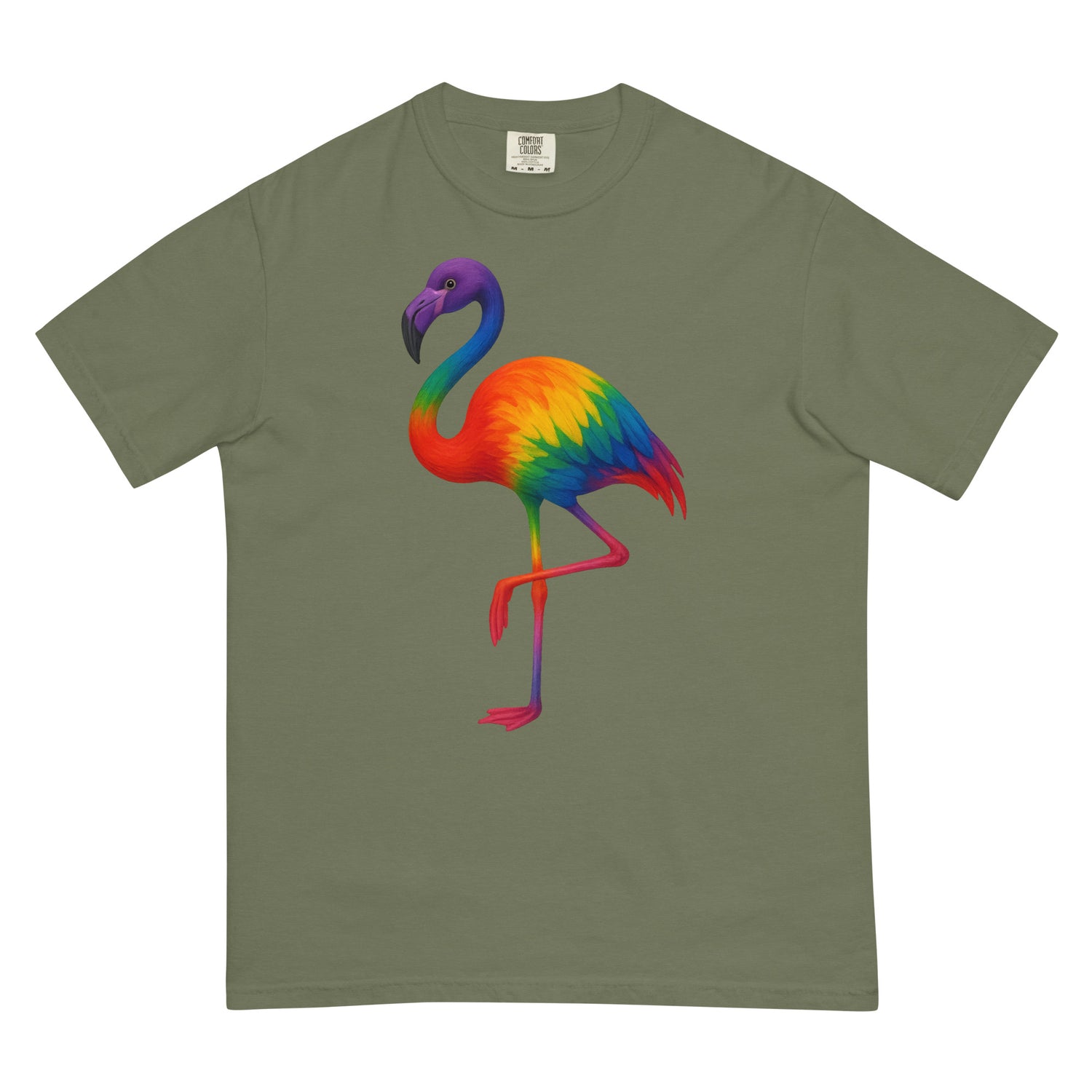 Pride Flamingo (Boxy Tee)-Boxy T-Shirt-Swish Embassy