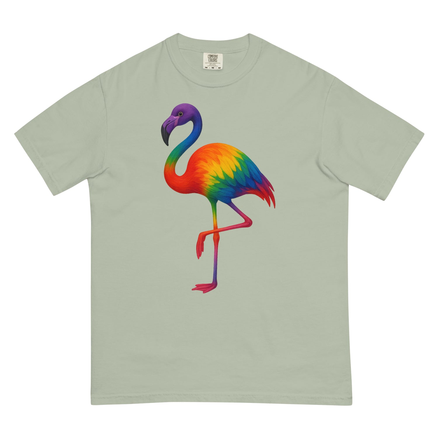 Pride Flamingo (Boxy Tee)-Boxy T-Shirt-Swish Embassy