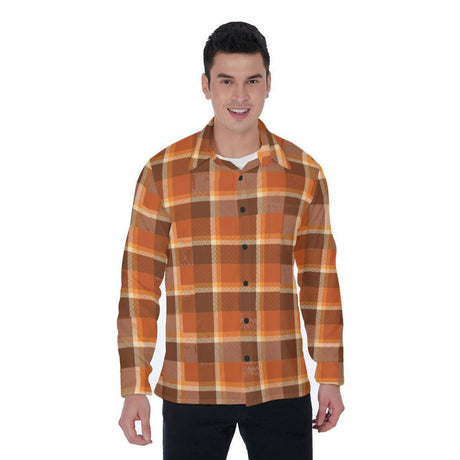 Pumpkin Spice (Long Sleeve Button Shirt)-Long Sleeve Button Shirts-Swish Embassy