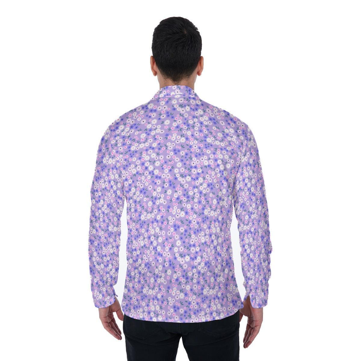 Purple Glory (Long Sleeve Button Shirt)-Long Sleeve Button Shirts-Swish Embassy