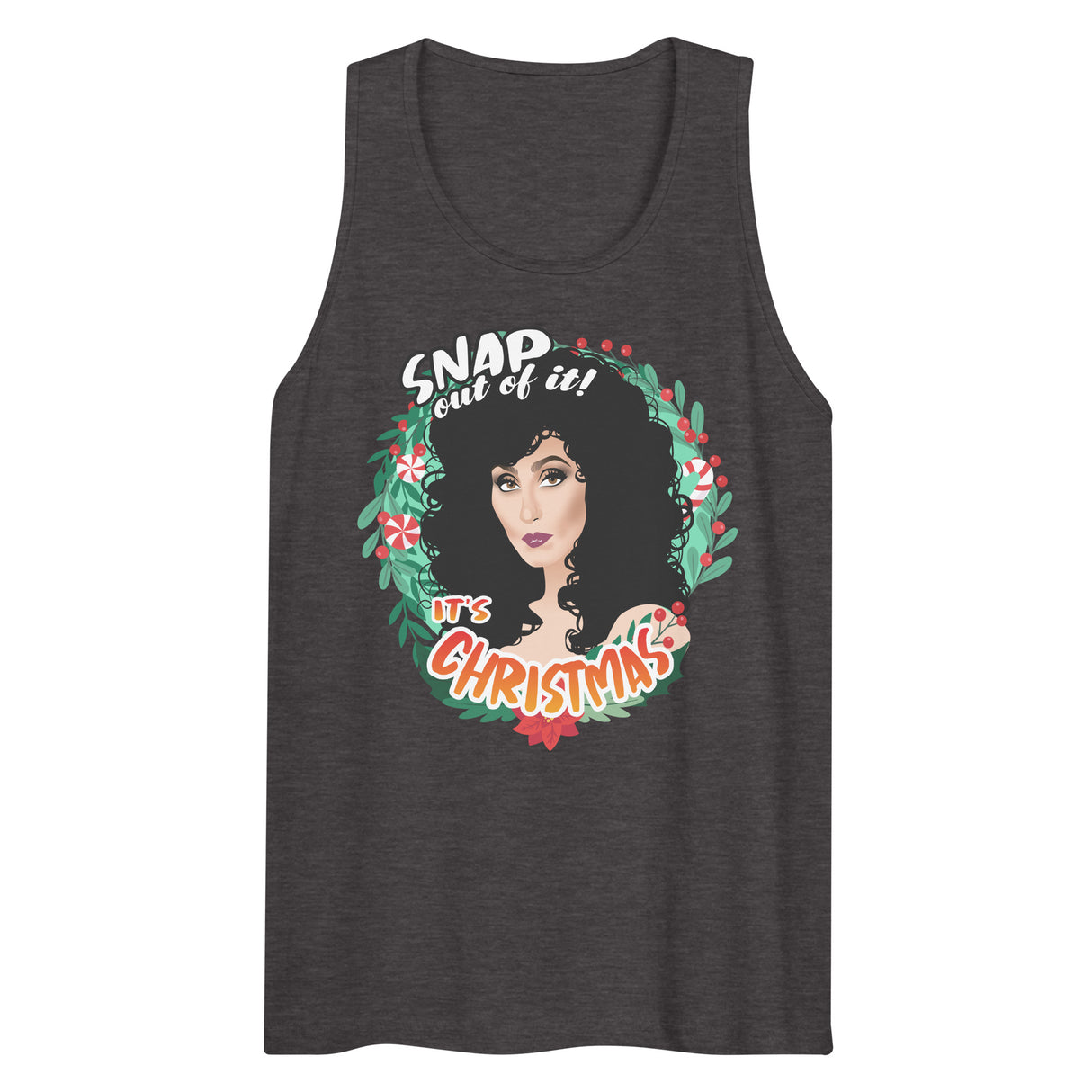 Snap Out of It It's Xmas (Tank top)-Christmas Tank Tops-Swish Embassy