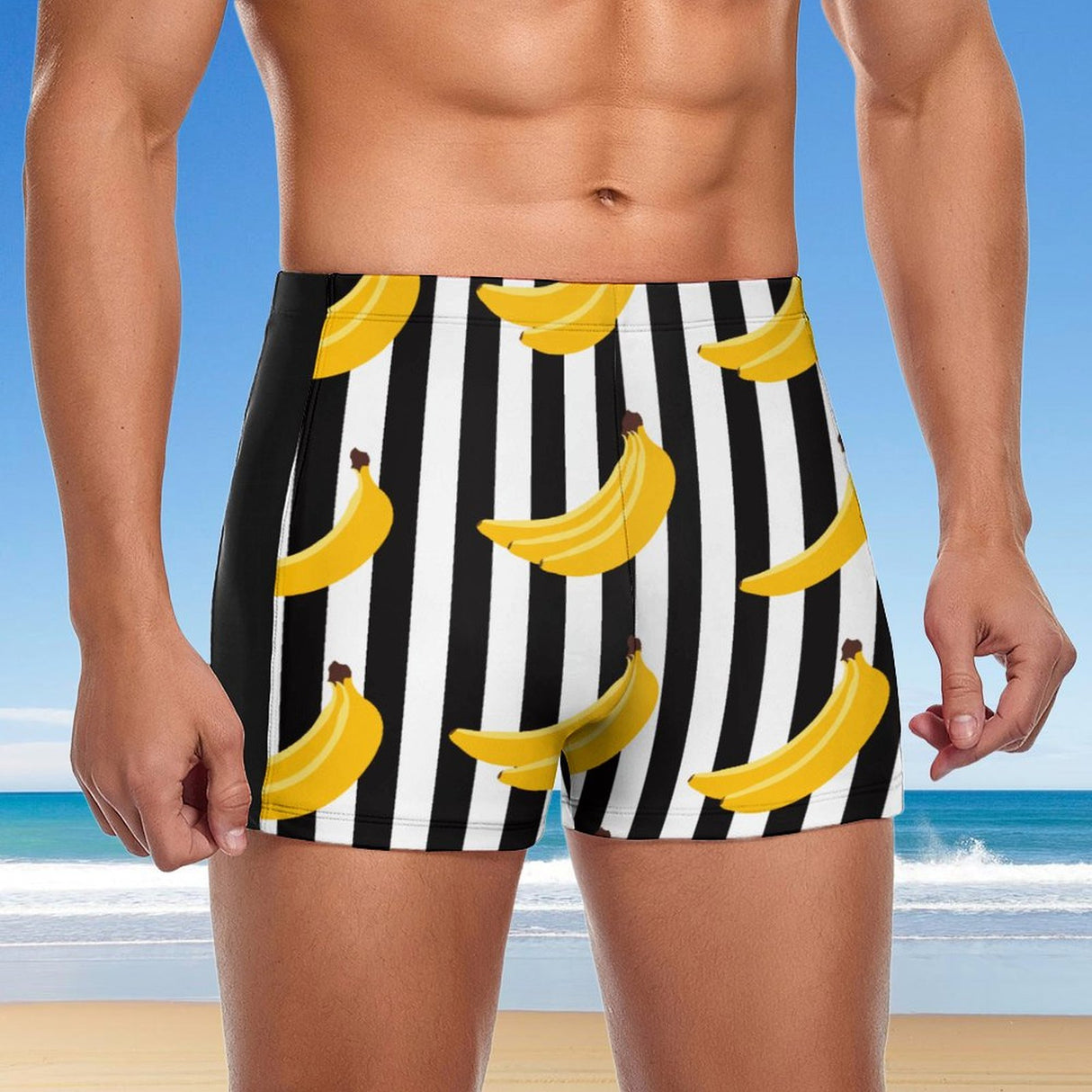 Striped Banana (Square Cut Trunks)-Square Cut Trunks-Swish Embassy