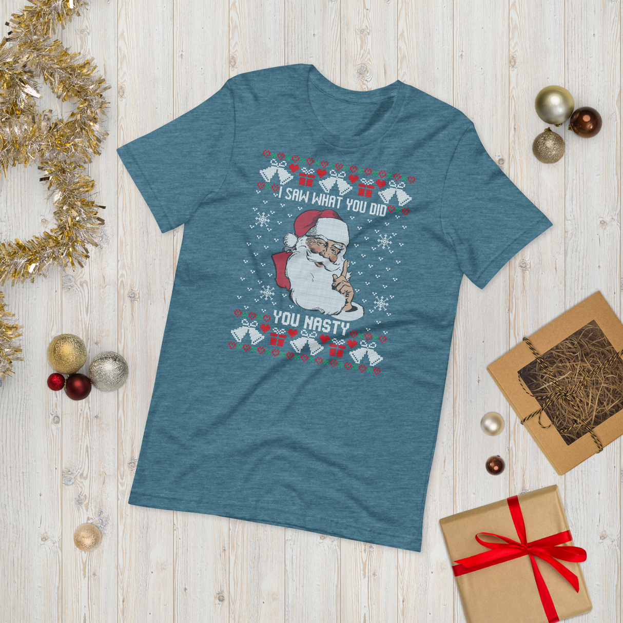 You Nasty (Ugly Christmas)-Christmas T-Shirts-Swish Embassy