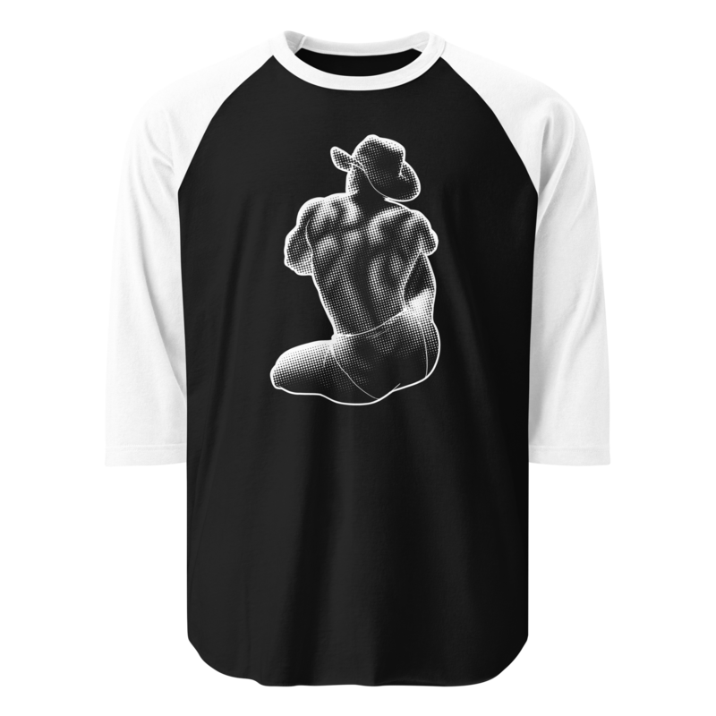 Bikini Cowboy (Raglan) - Black/White