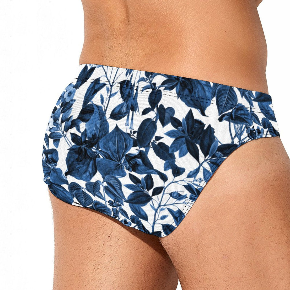 Blue Botanical (Swim Briefs)-Swim Briefs-Swish Embassy
