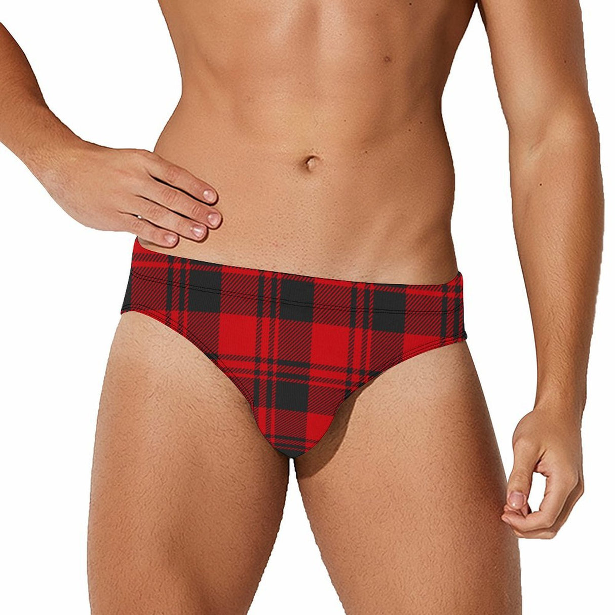 Buffalo Plaid (Swim Briefs)-Swim Briefs-Swish Embassy