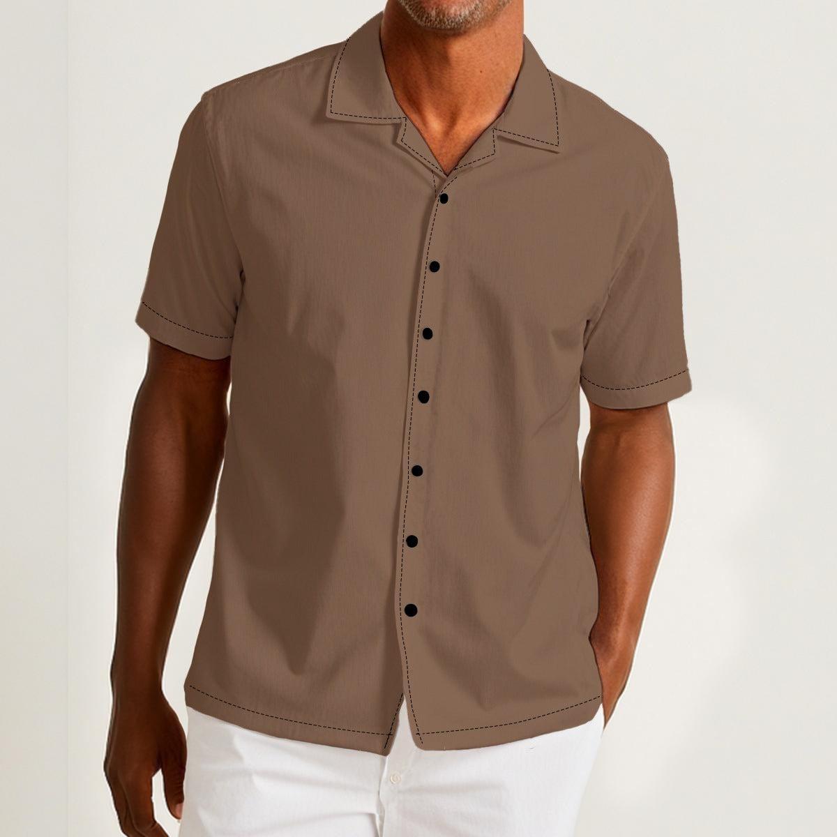 Caramel Drip (Cotton Button Shirt)-Cotton Button Shirt-Swish Embassy