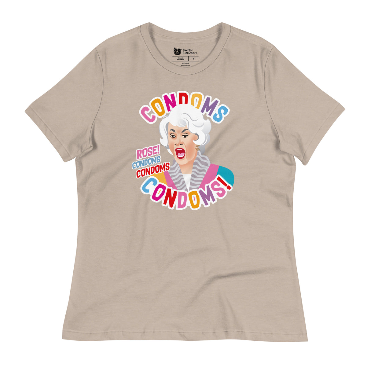 Condoms! (Women's Relaxed T-Shirt)-Women's T-Shirts-Swish Embassy
