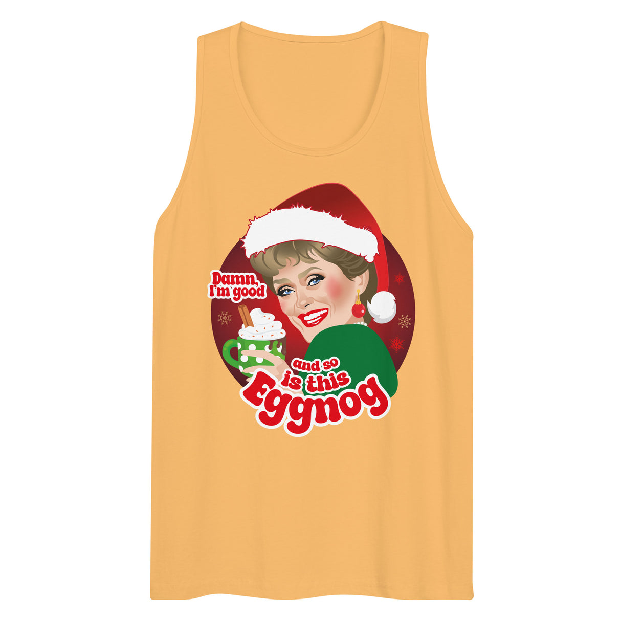 Damn Eggnog (Tank top)-Christmas Tank Tops-Swish Embassy
