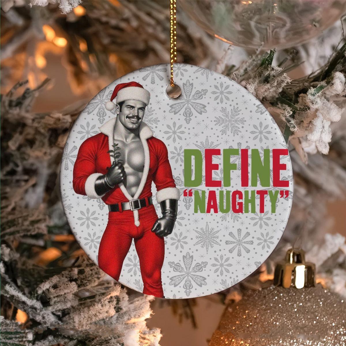 Define Naughty (Ceramic Holiday Keepsake)-Ceramic Holiday Keepsake-Swish Embassy