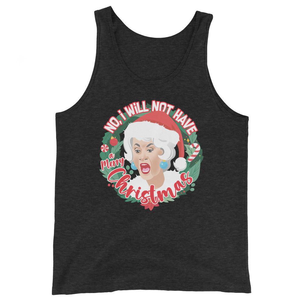 GG I Will Not Have A Merry XMas (Tank Top)-Christmas Tank Tops-Swish Embassy