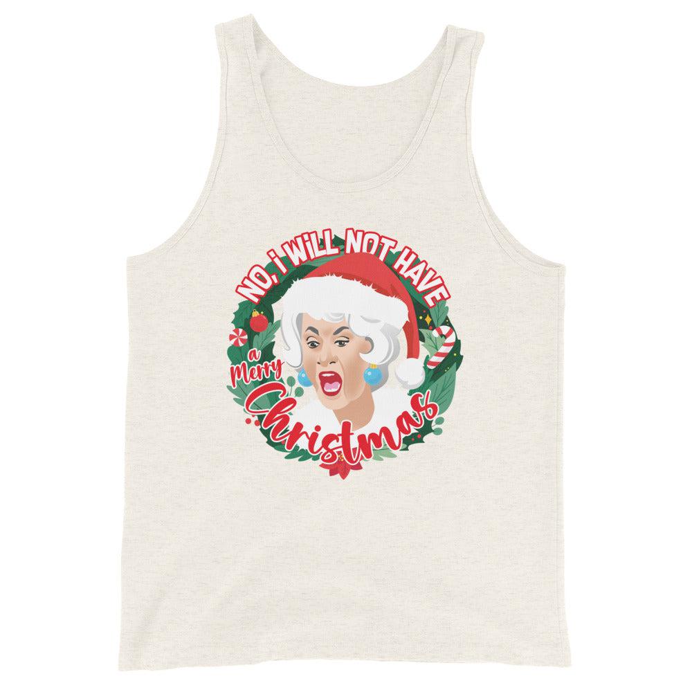 GG I Will Not Have A Merry XMas (Tank Top)-Christmas Tank Tops-Swish Embassy