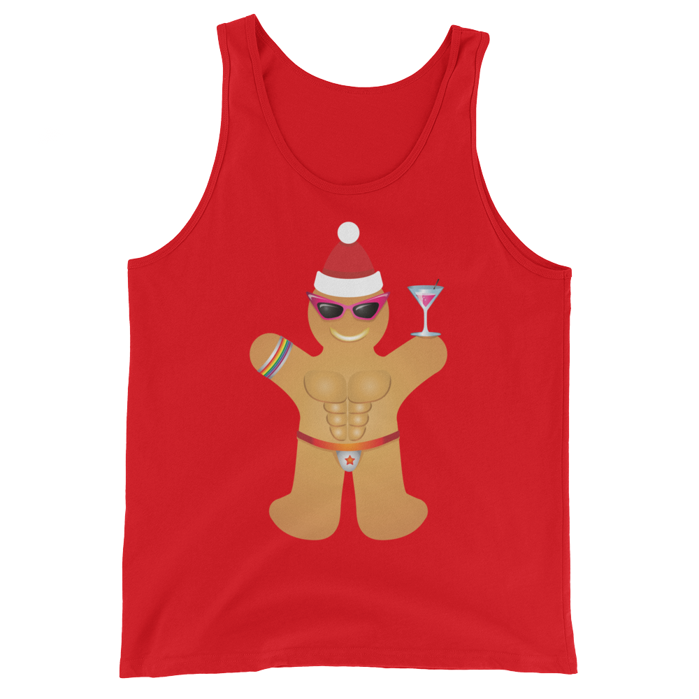 Gingerbread Circuit Man (Tank Top)-Christmas Tank Tops-Swish Embassy