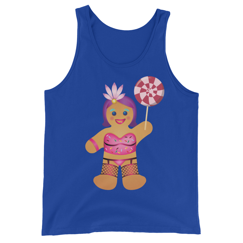 Gingerbread Drag Queen (Tank Top)-Christmas Tank Tops-Swish Embassy